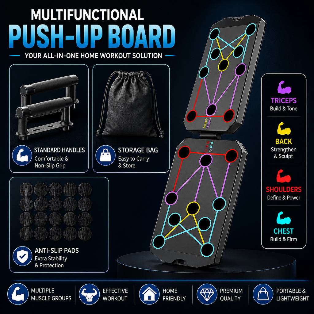 4-in-1 Multifunctional Push-Up Board Set | Home Gym Fitness Training Equipment
