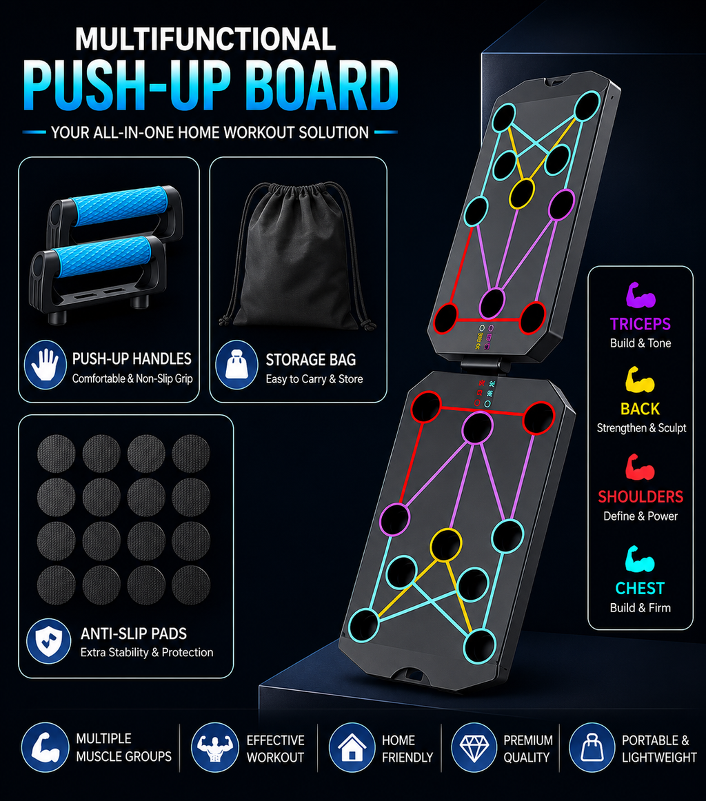 4-in-1 Multifunctional Push-Up Board Set | Home Gym Fitness Training Equipment